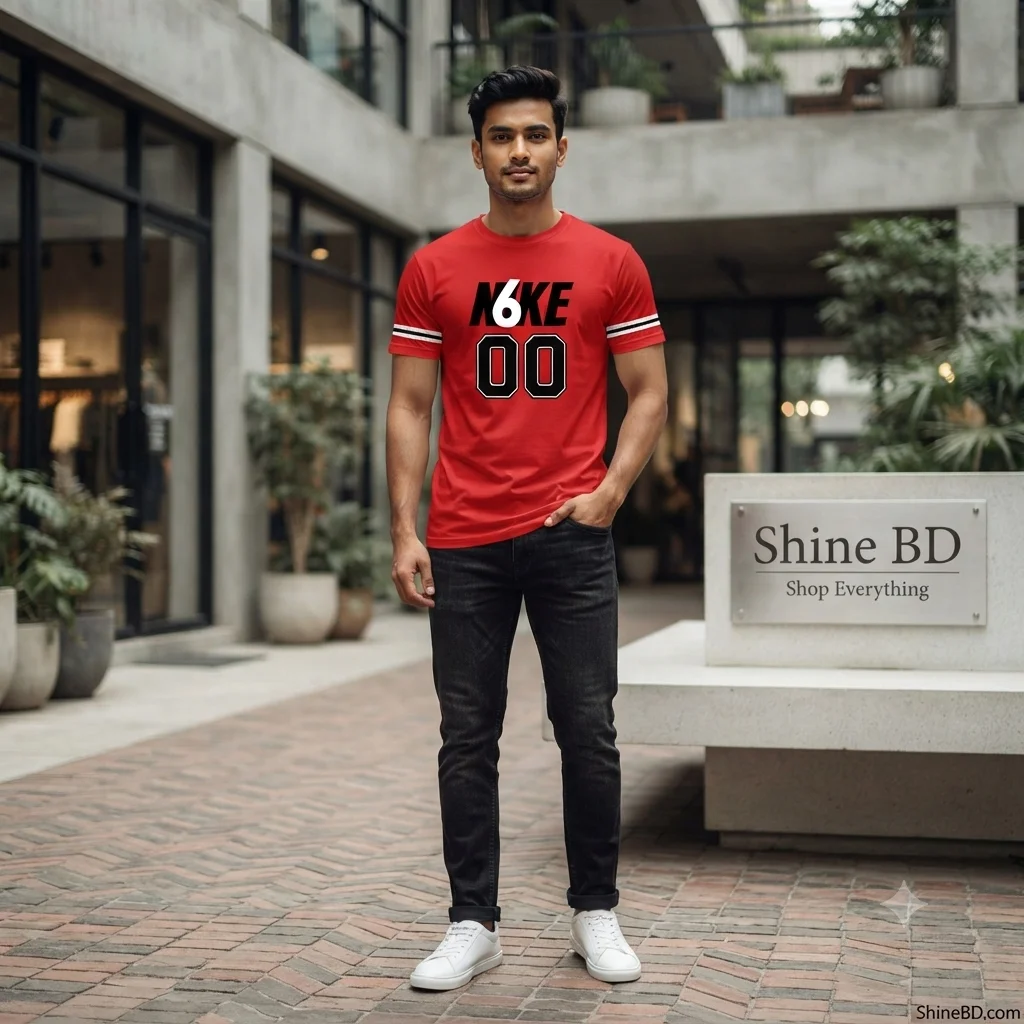 Stylish Half Sleeve Sports T-shirt
