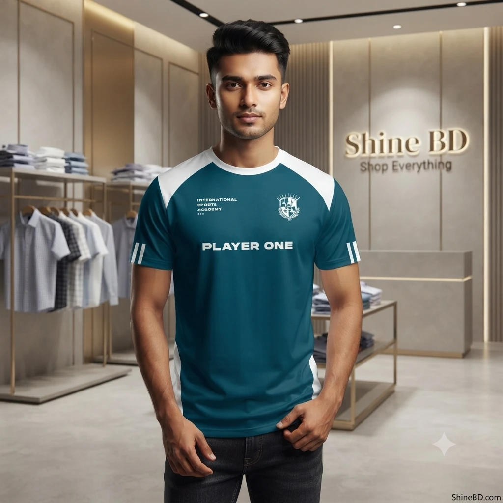 Stylish Half Sleeve Sports T-shirt