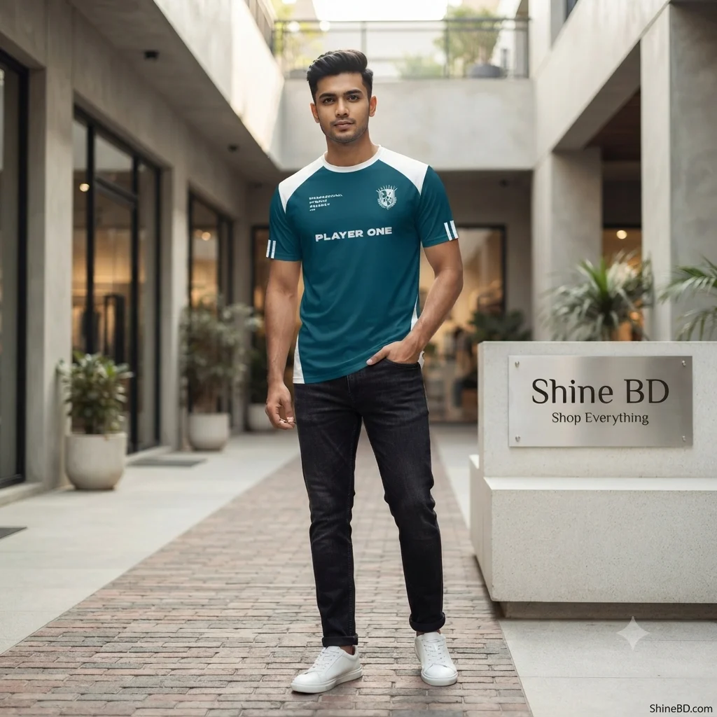 Stylish Half Sleeve Sports T-shirt