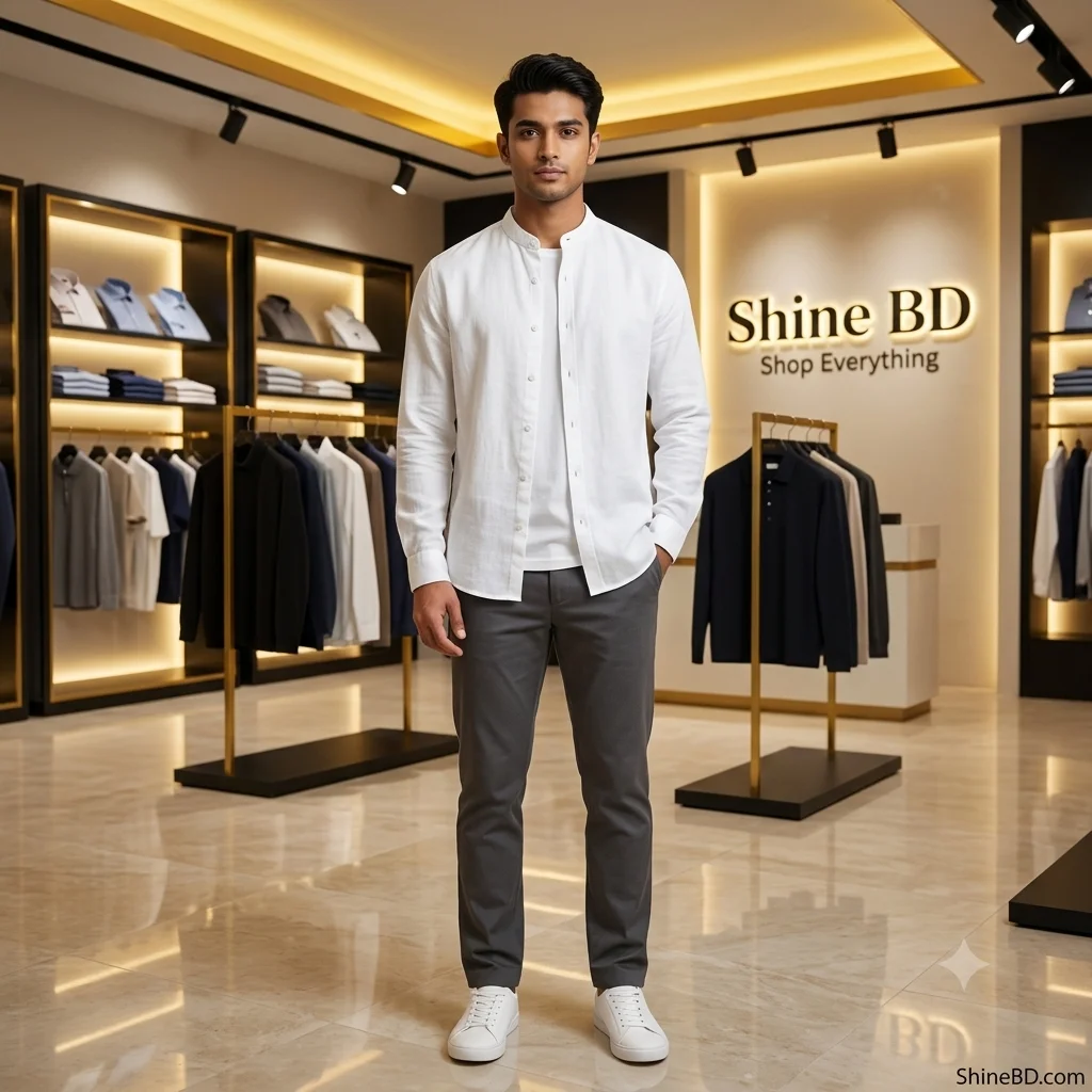 Premium Stylish Ban Colour Shirt