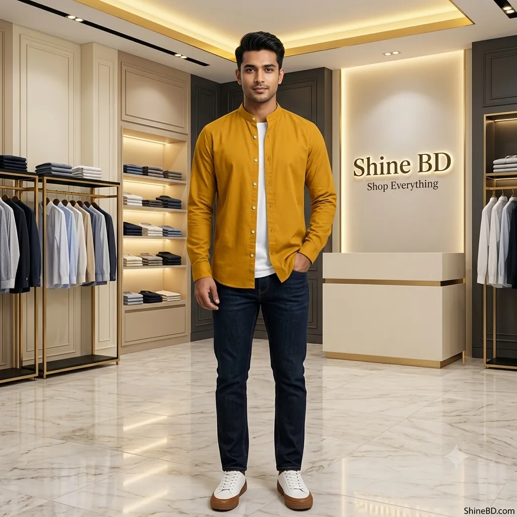 Premium Stylish Ban Colour Shirt