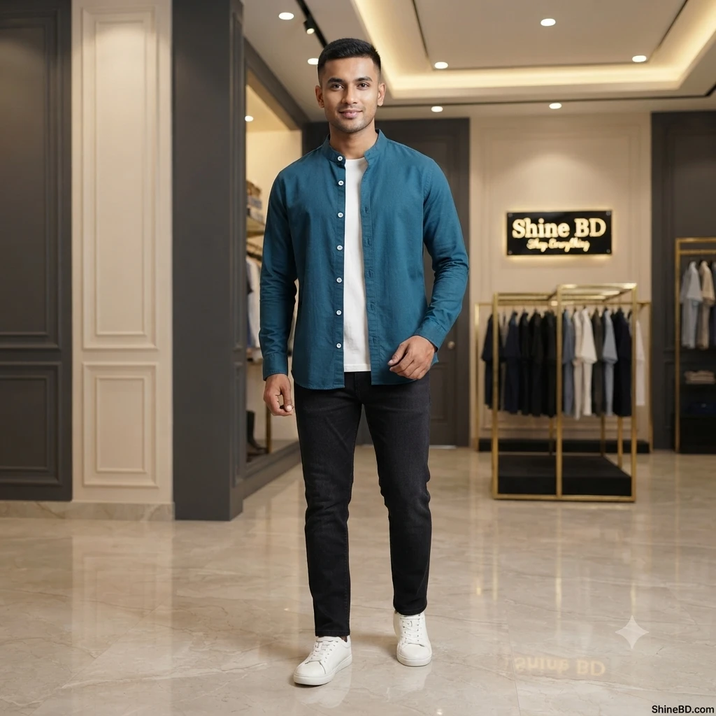 Premium Stylish Ban Colour Shirt