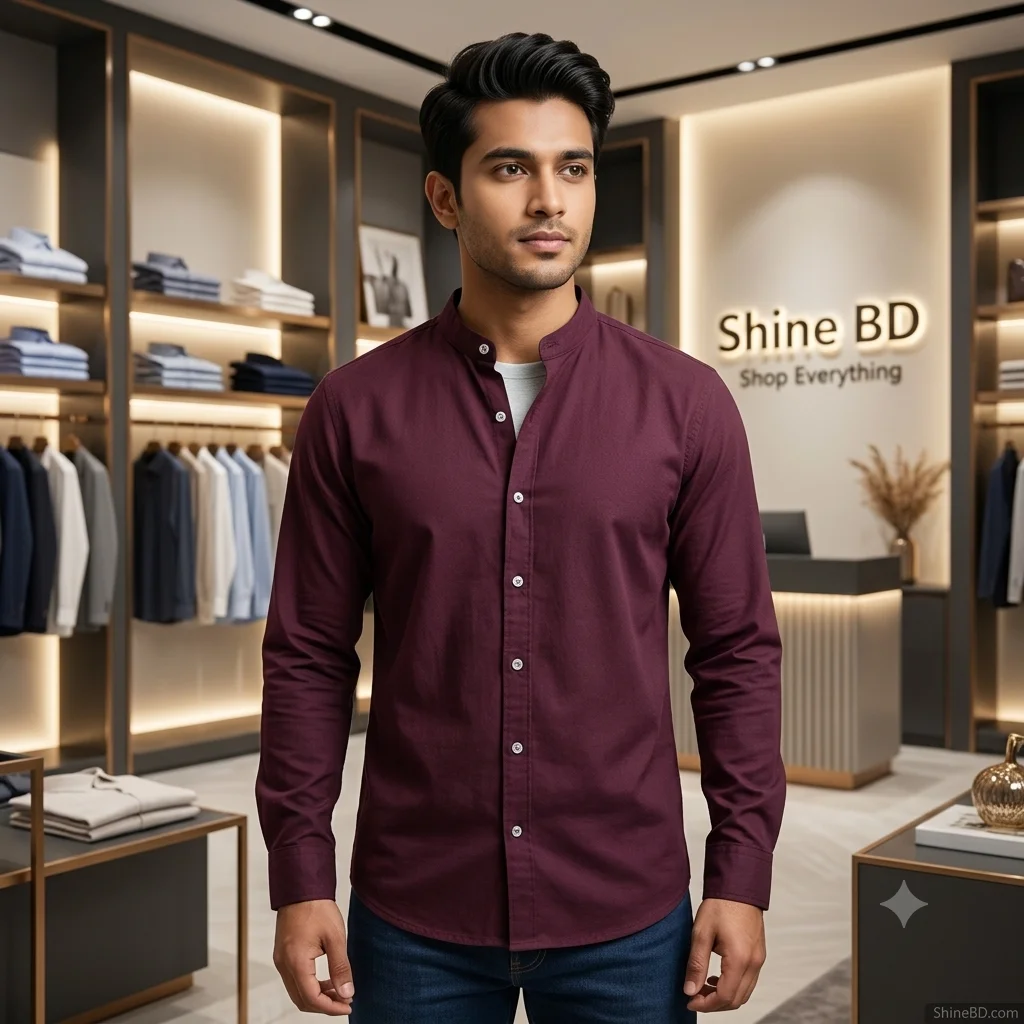 Premium Stylish Ban Colour Shirt