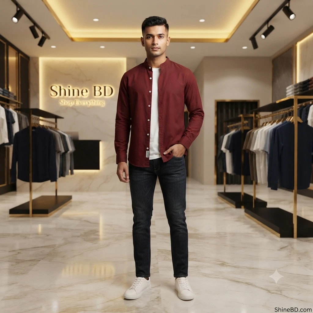 Premium Stylish Ban Colour Shirt