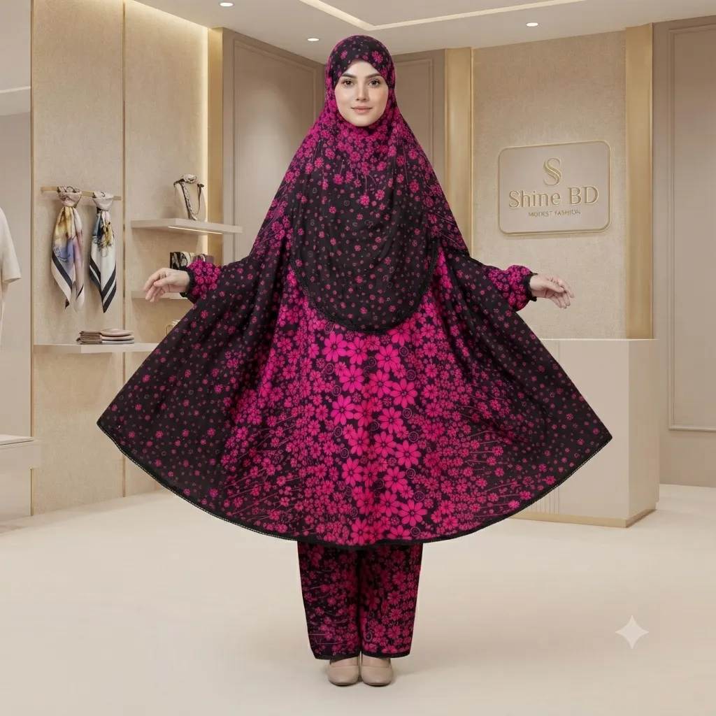 Elegant Palazzo long Khimar Set