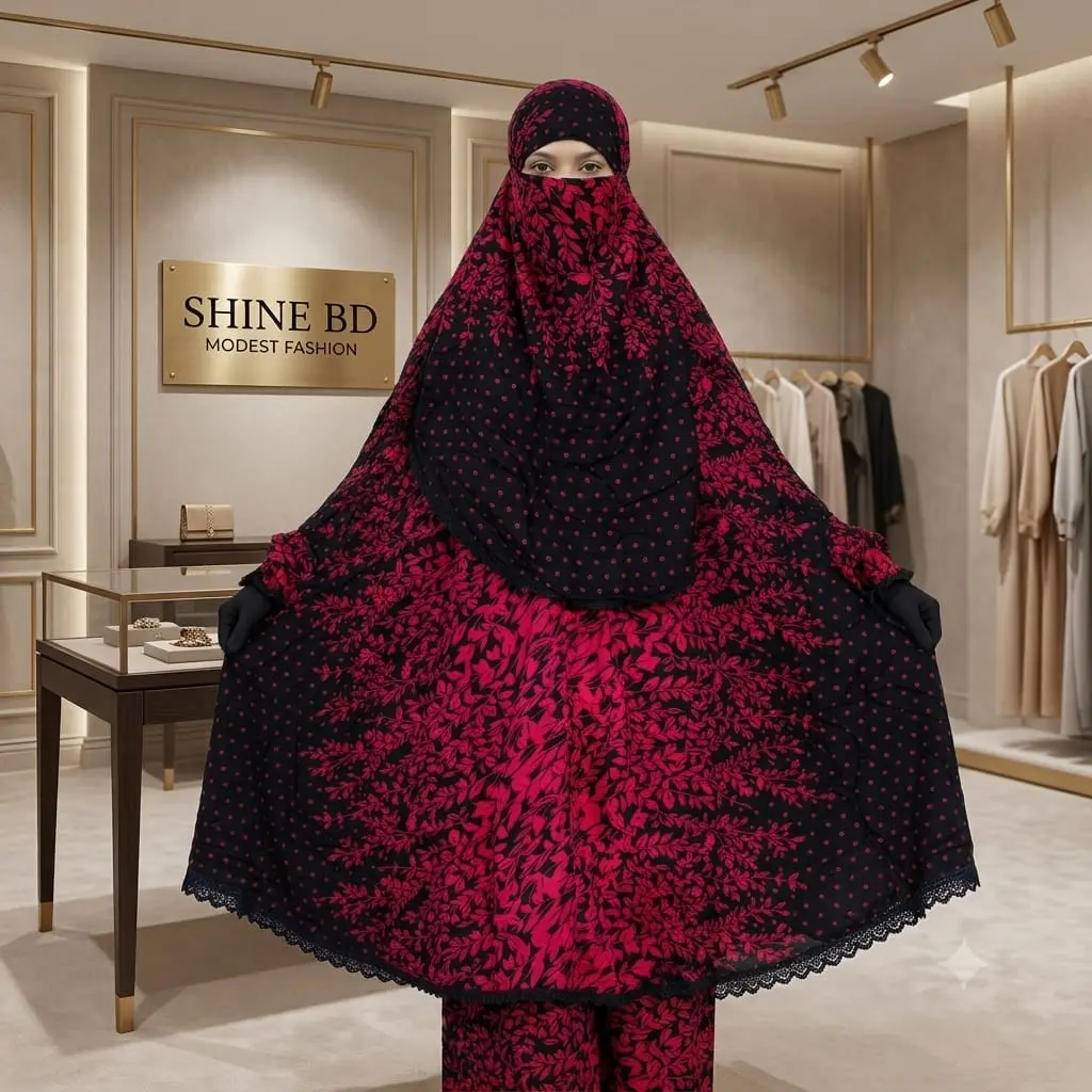 Elegant Palazzo long Khimar Set