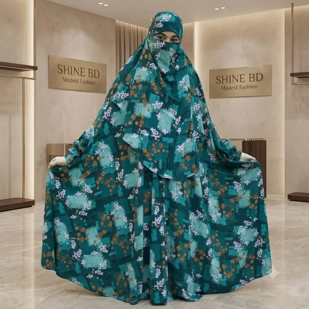 Elegant Palazzo long Khimar Set