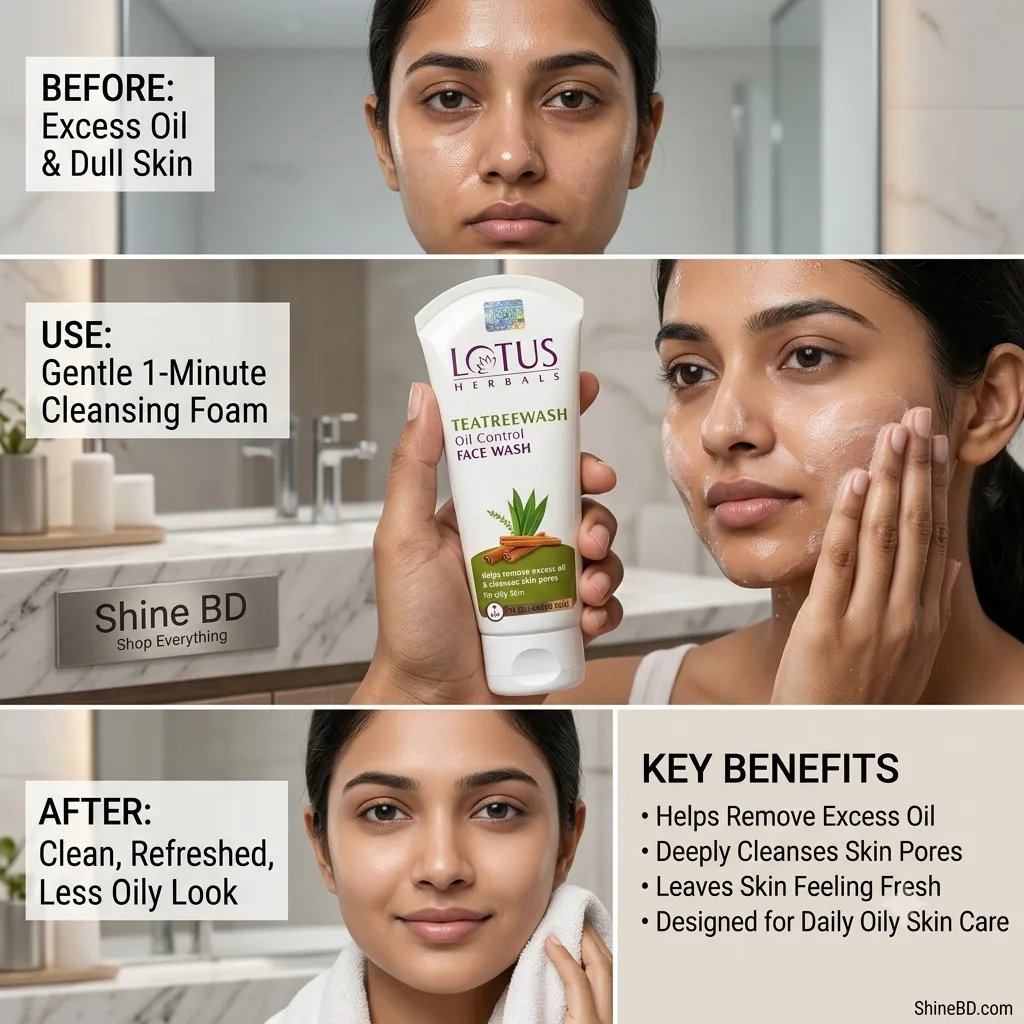 Lotus Herbals Teatreewash Tea Tree & Cinnamon Anti-Acne Oil Control Face Wash
