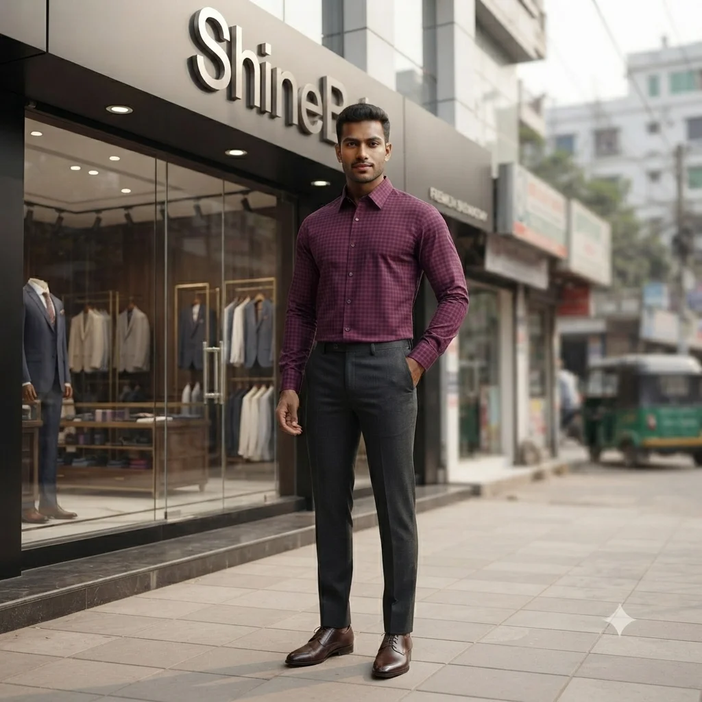 Premium full sleeve check shirt