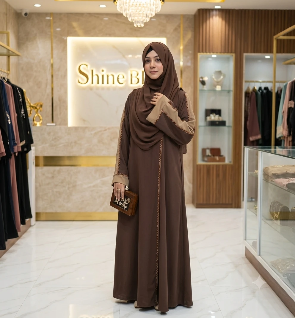 Dubai cherry borka with Hijab