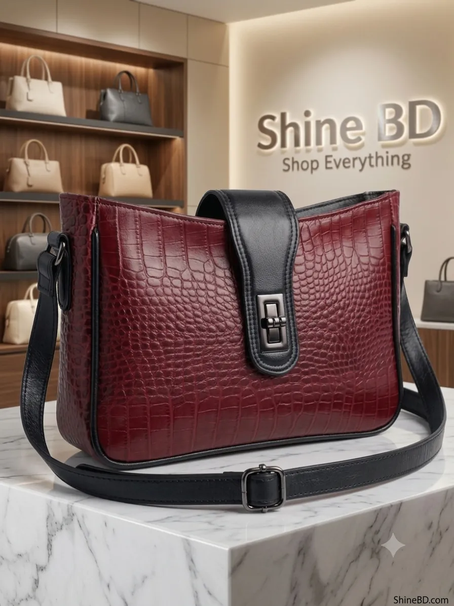 100% জেনুইন লেদার গ্যারান্টি — Zyro Premium Shoulder Bag