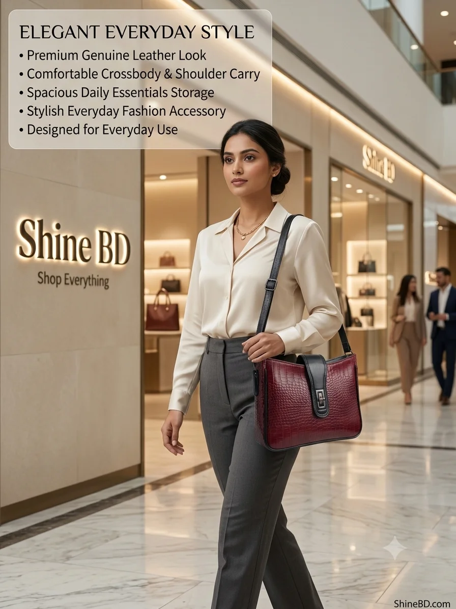 100% জেনুইন লেদার গ্যারান্টি — Zyro Premium Shoulder Bag