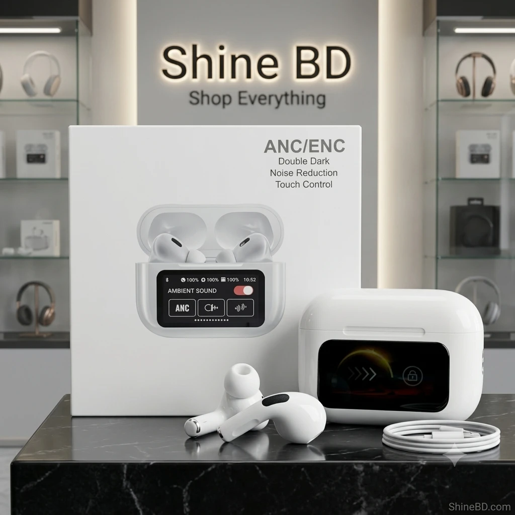 A9 Pro ANC Wireless Earbuds with Disply Touch Control