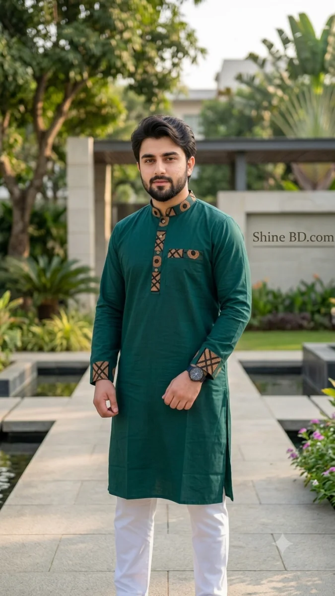 Premium Cotton Print Panjabi