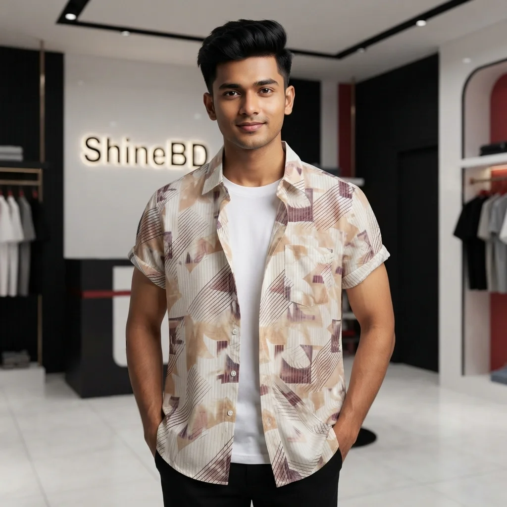 Digital Printed Premium Half Sleeve Shirt