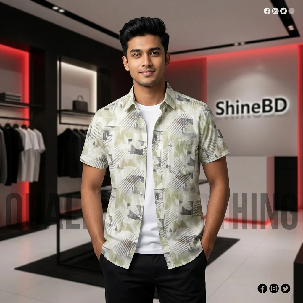 Digital Printed Premium Half Sleeve Shirt