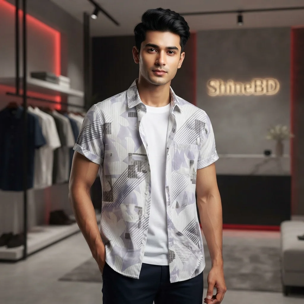 Digital Printed Premium Half Sleeve Shirt