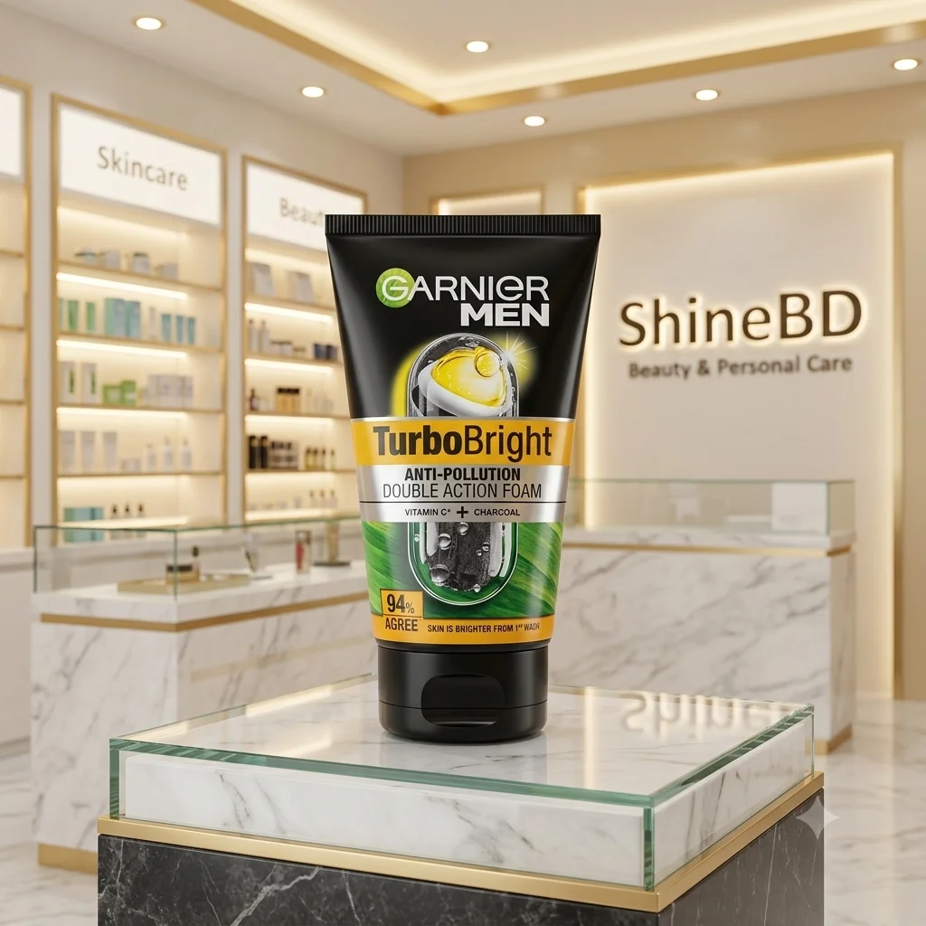 Garnier Men TurboBright Anti-Pollution Double Action Face Wash