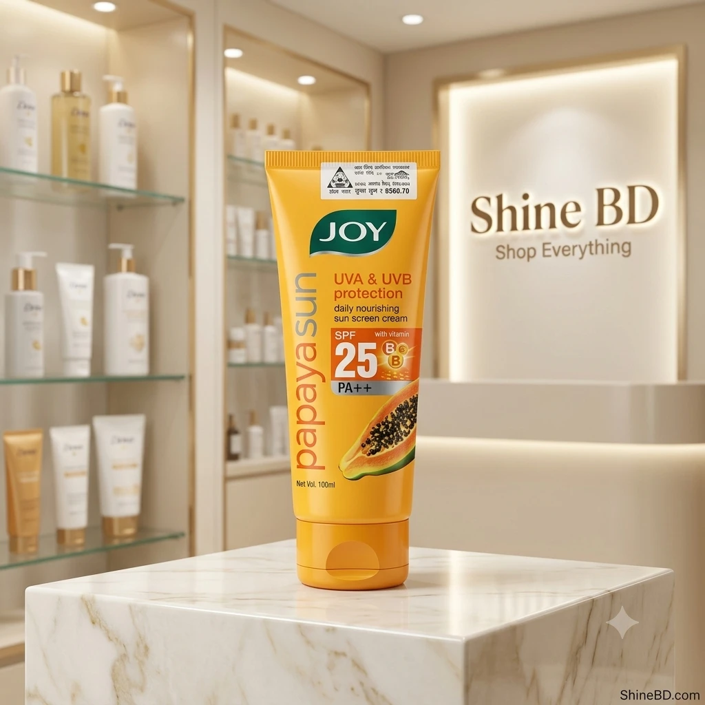 Joy Papaya Sun UVA & UVB Protection Daily Nourishing Sun Screen Cream (SPF 25 PA++)