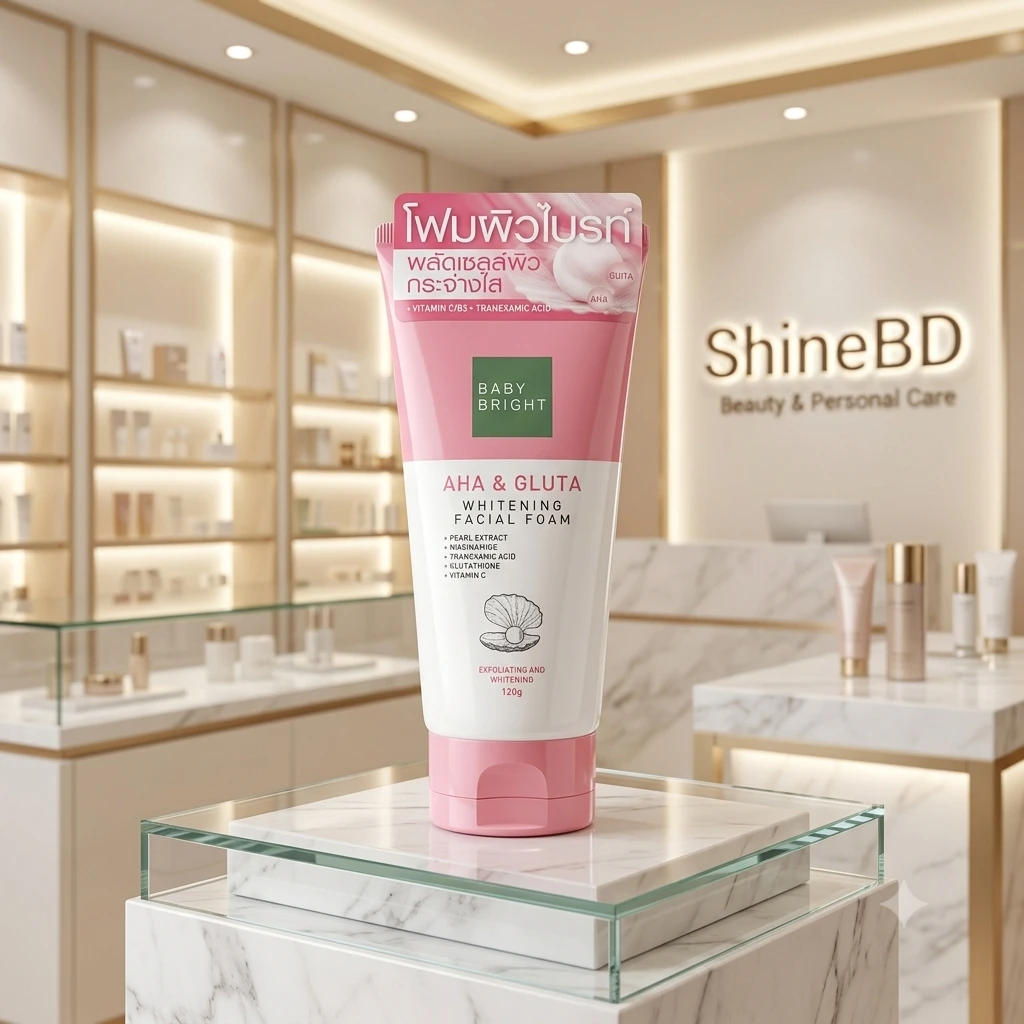 Baby Bright AHA & Gluta Whitening Facial Foam