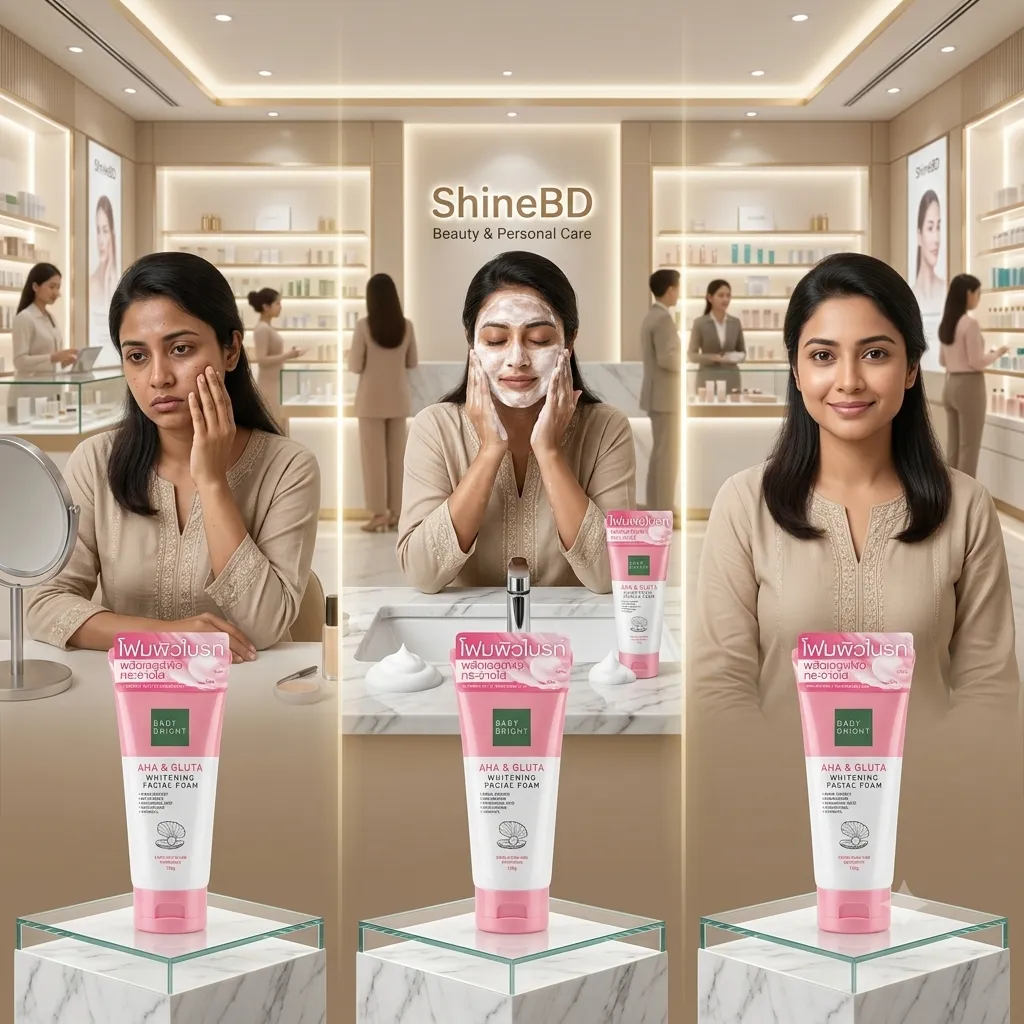 Baby Bright AHA & Gluta Whitening Facial Foam