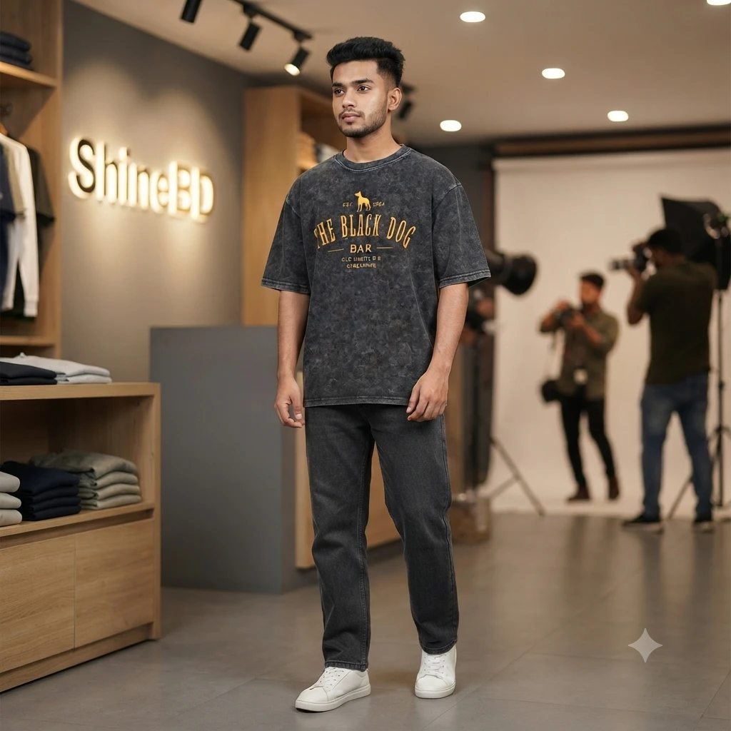 Premium Acid Wash Drop Shoulder TShirt