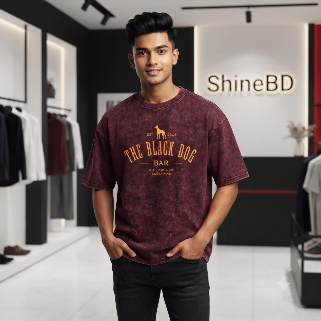Premium Acid Wash Drop Shoulder TShirt