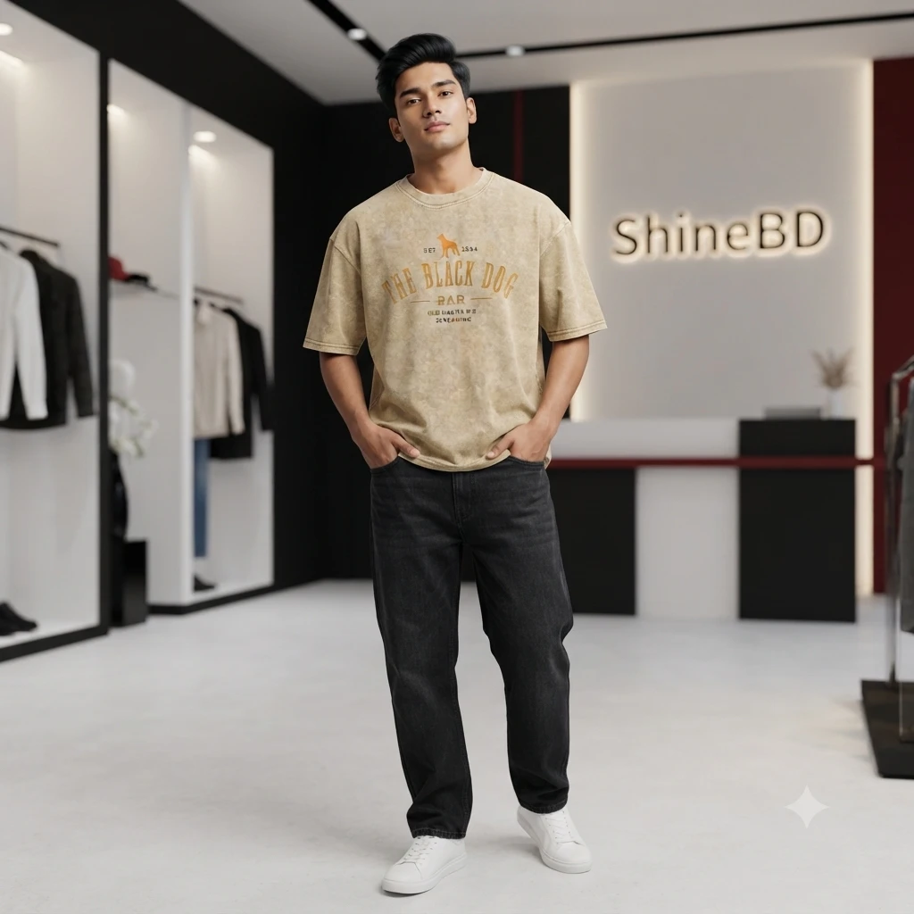 Premium Acid Wash Drop Shoulder TShirt