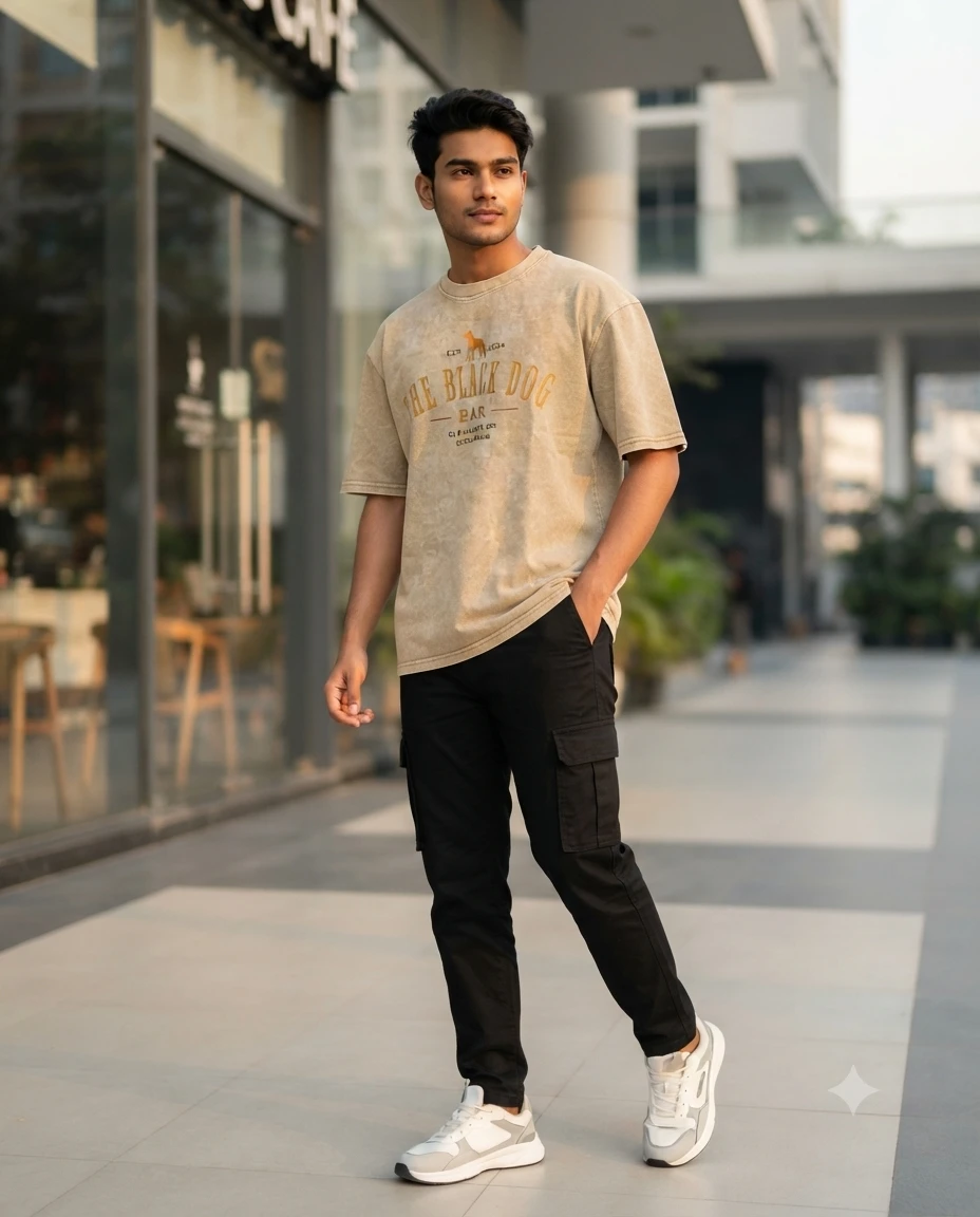Premium Acid Wash Drop Shoulder TShirt