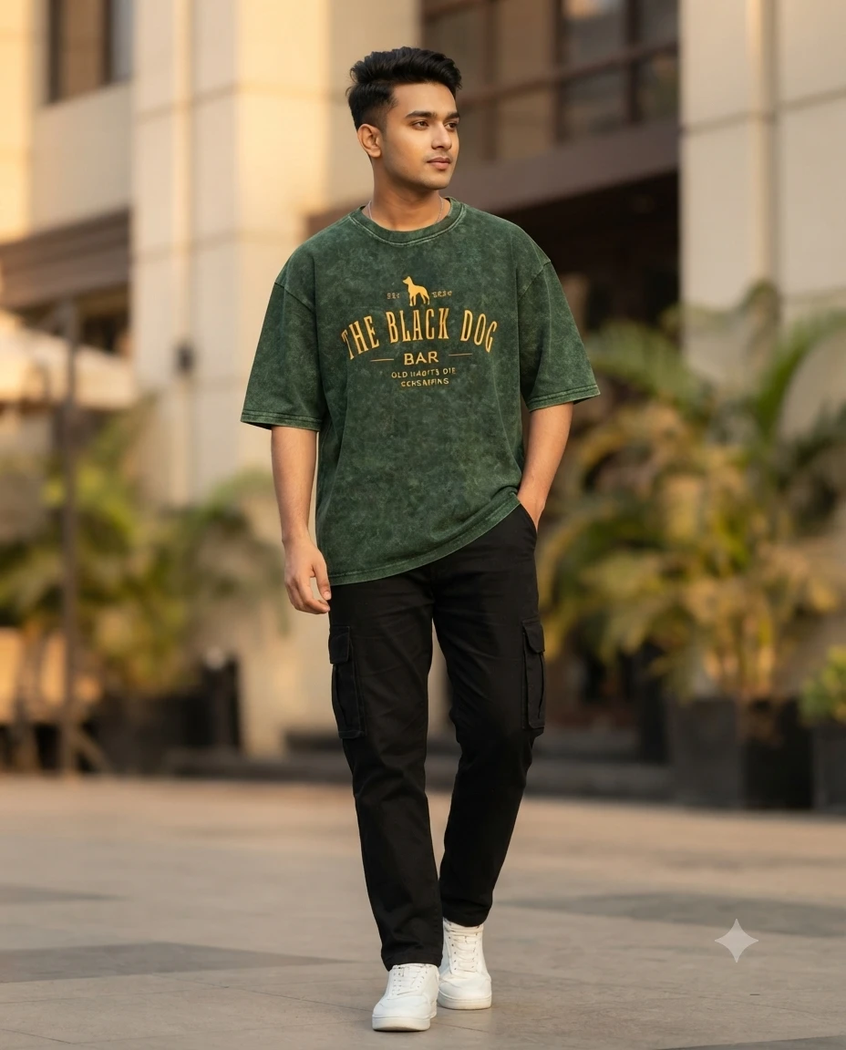 Premium Acid Wash Drop Shoulder TShirt