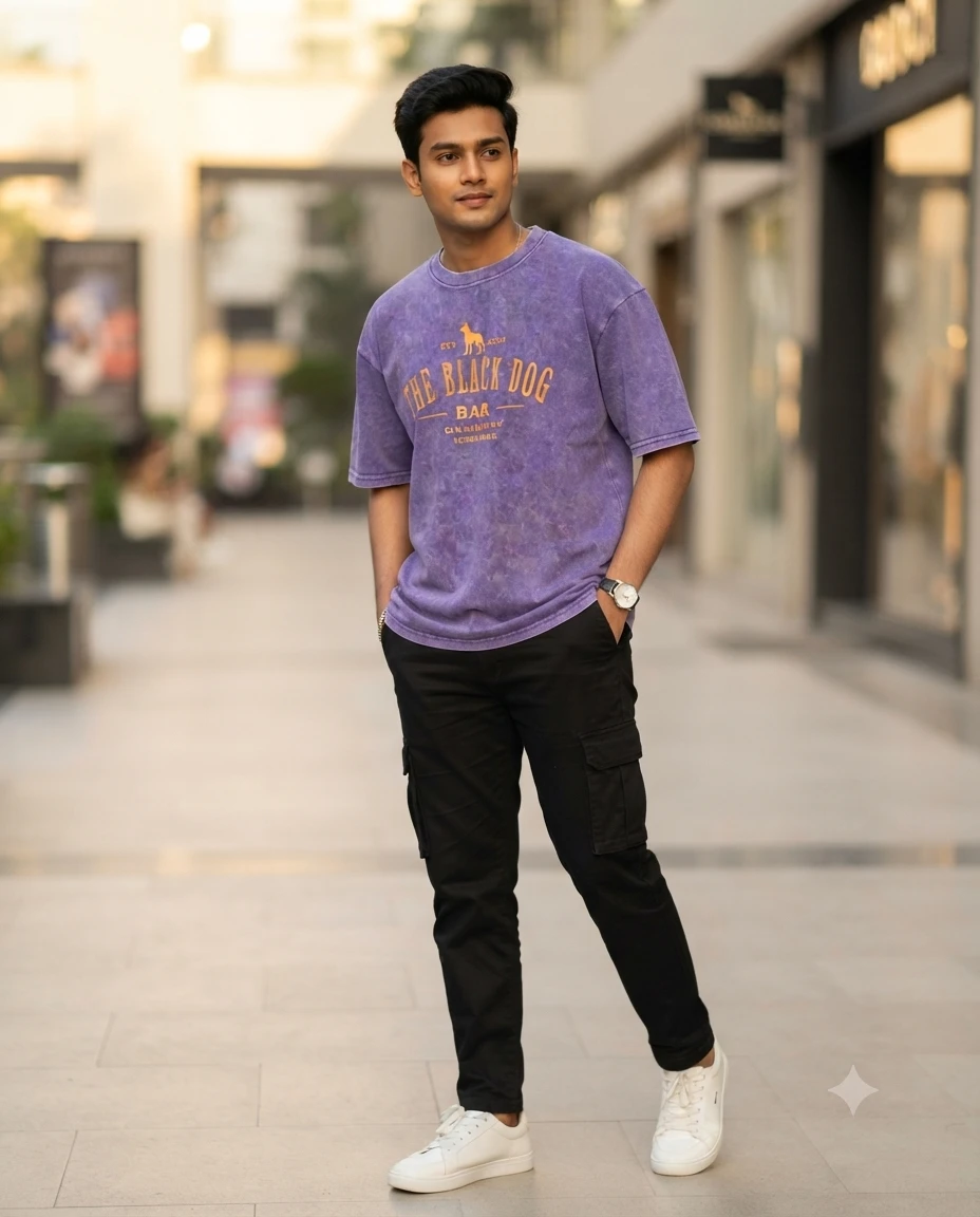 Premium Acid Wash Drop Shoulder TShirt