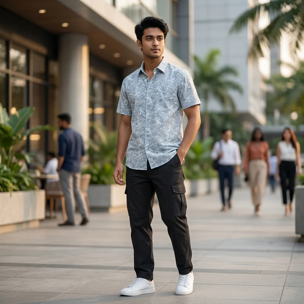 Pure Cotton Half Sleeve Print Shirt