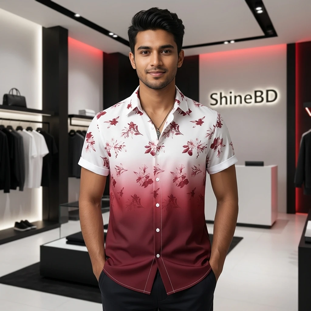 Half Sleeve Cotton Shirt For Men