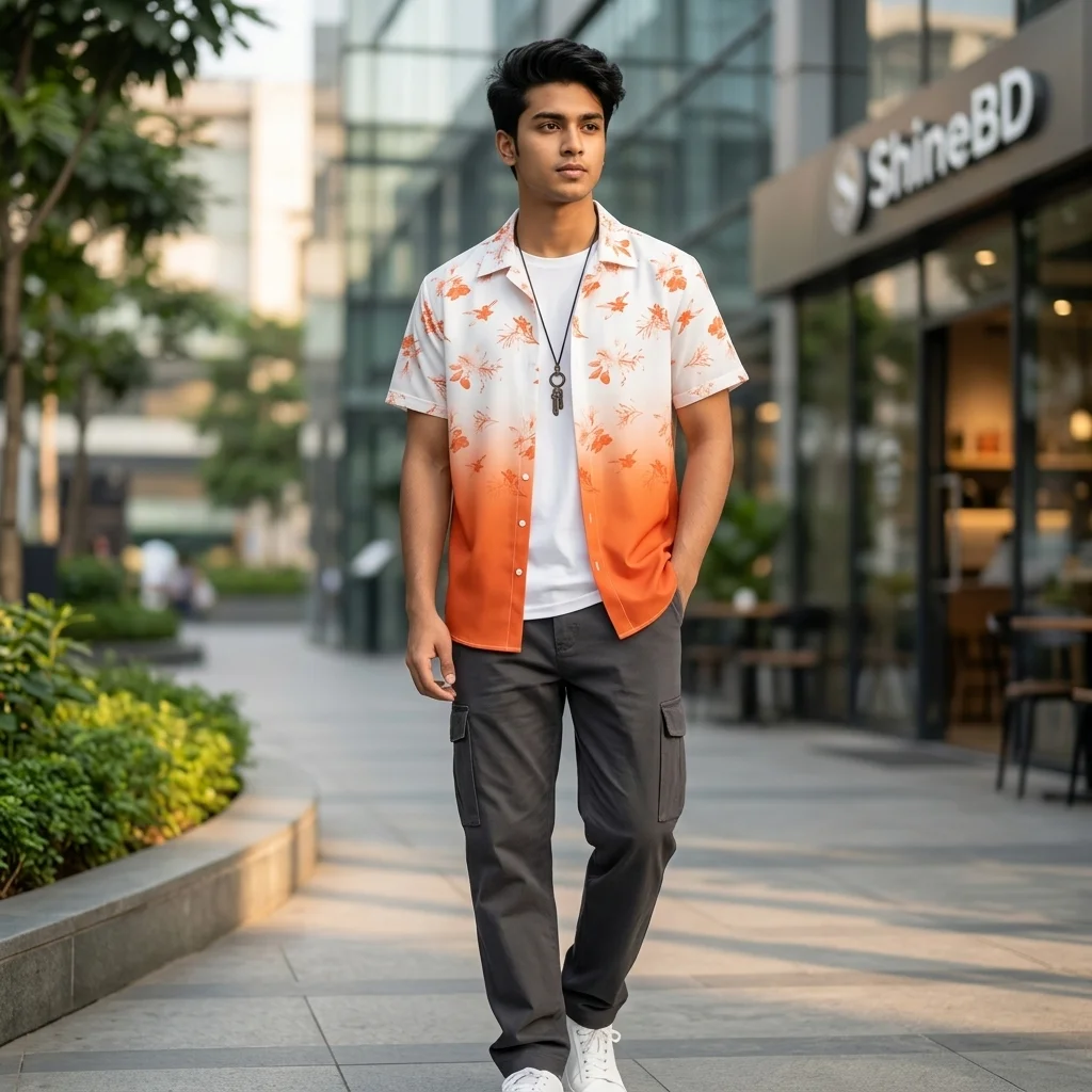Half Sleeve Cotton Shirt For Men