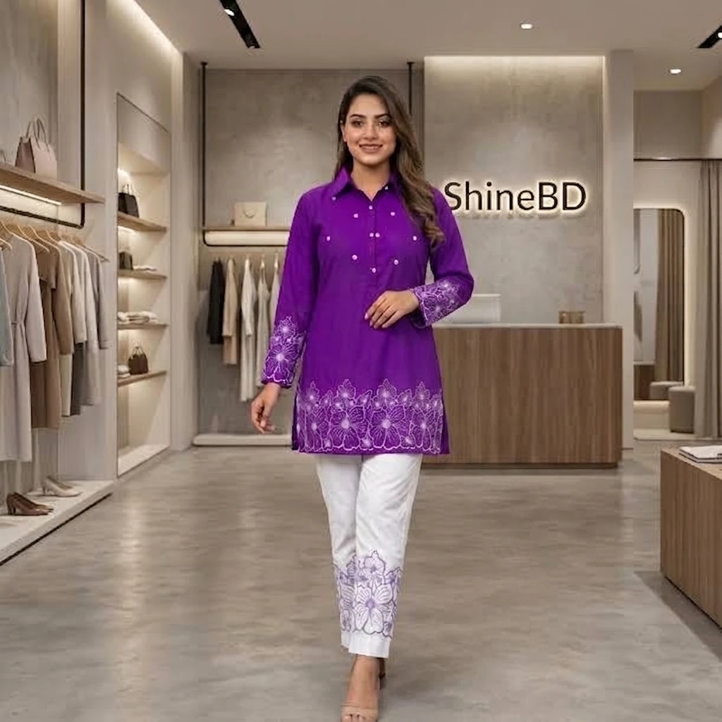 stylish Embroidery Two Piece Co-Ord Set