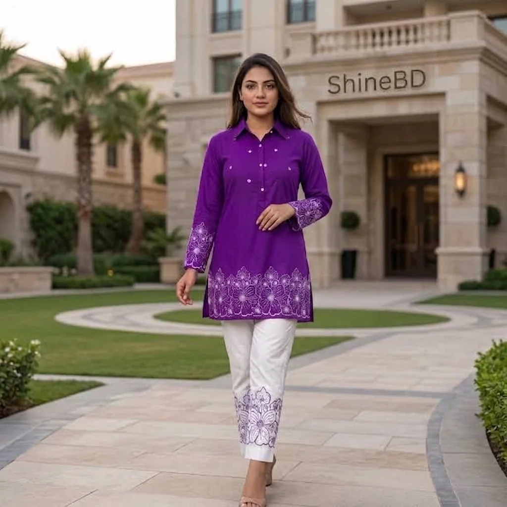 stylish Embroidery Two Piece Co-Ord Set
