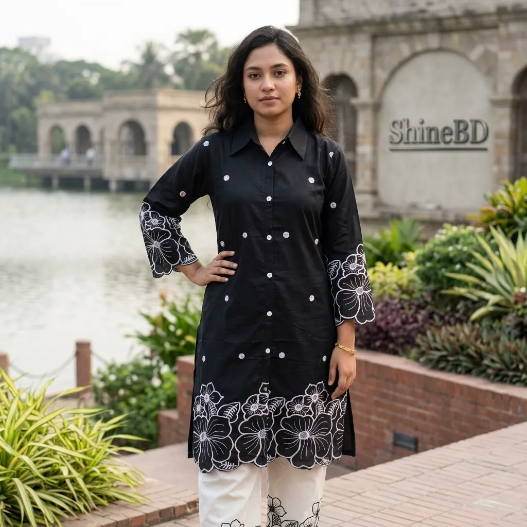 stylish Embroidery Two Piece Co-Ord Set