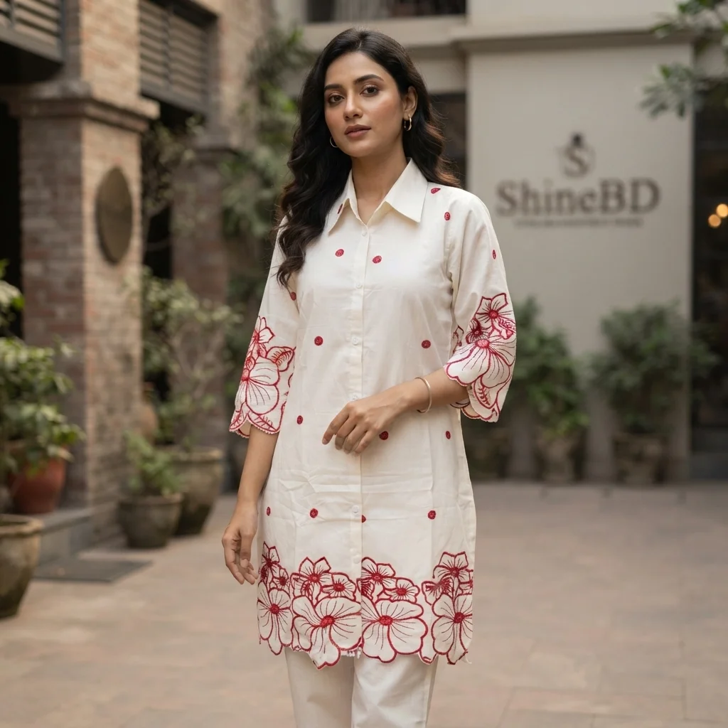 stylish Embroidery Two Piece Co-Ord Set