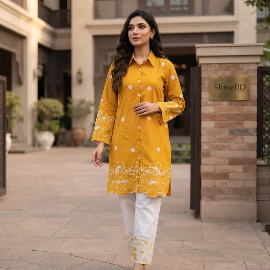 stylish Embroidery Two Piece Co-Ord Set