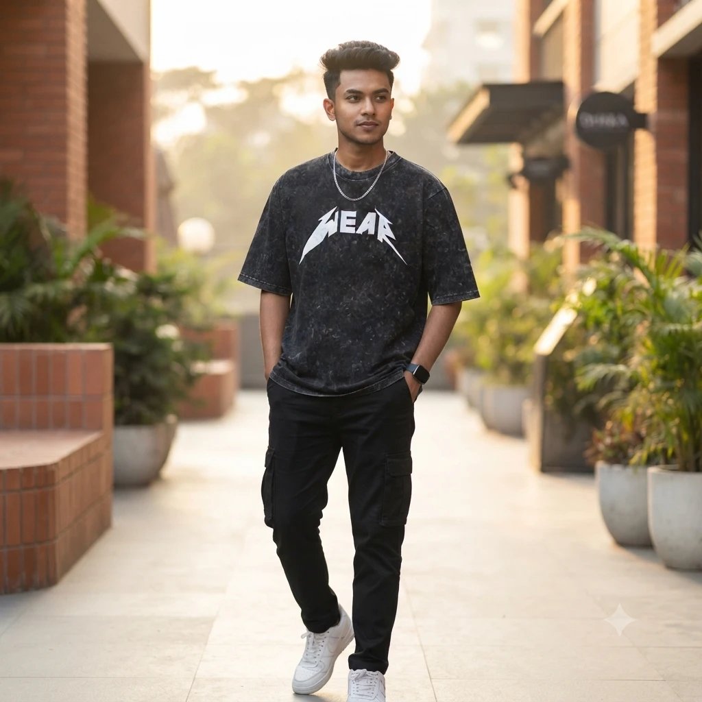Premium Acid Wash Drop Shoulder TShirt