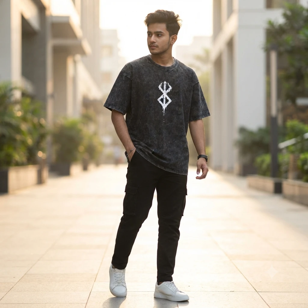 Premium Acid Wash Drop Shoulder TShirt
