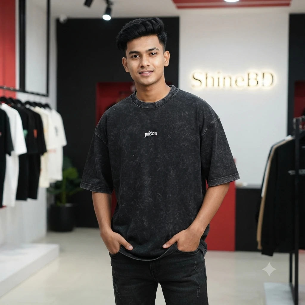 Premium Acid Wash Drop Shoulder TShirt