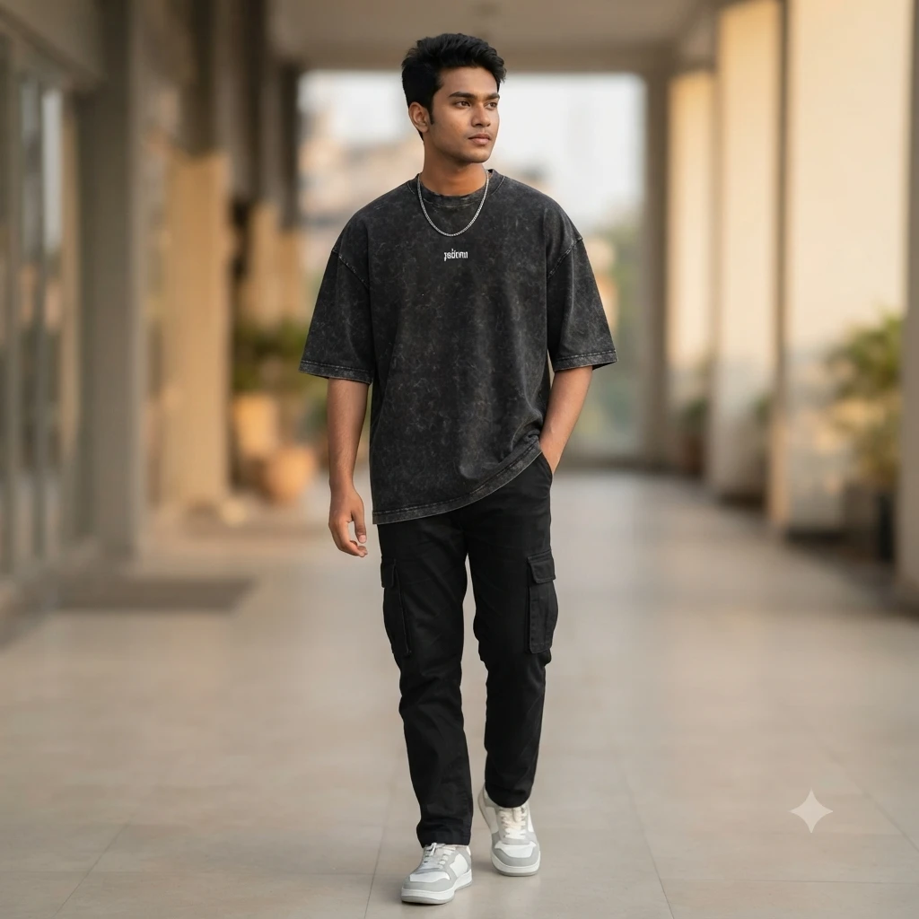 Premium Acid Wash Drop Shoulder TShirt