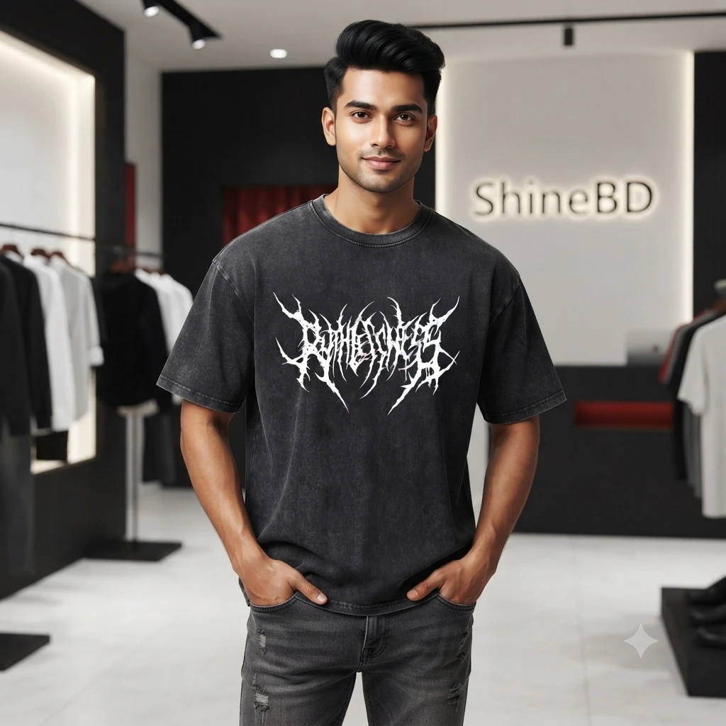 Premium Acid Wash Drop Shoulder TShirt