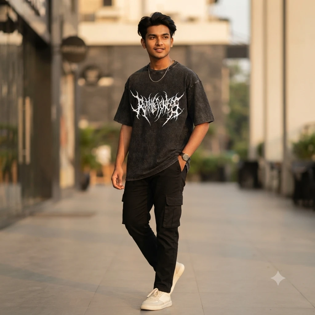 Premium Acid Wash Drop Shoulder TShirt