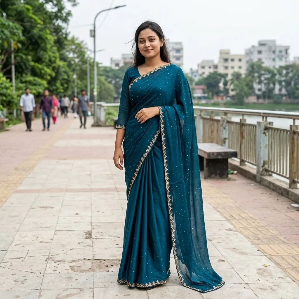 Georgette Sharee with Blouse Piece