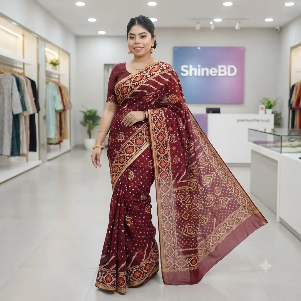 Virul Jamdani Saree with Blause pcs