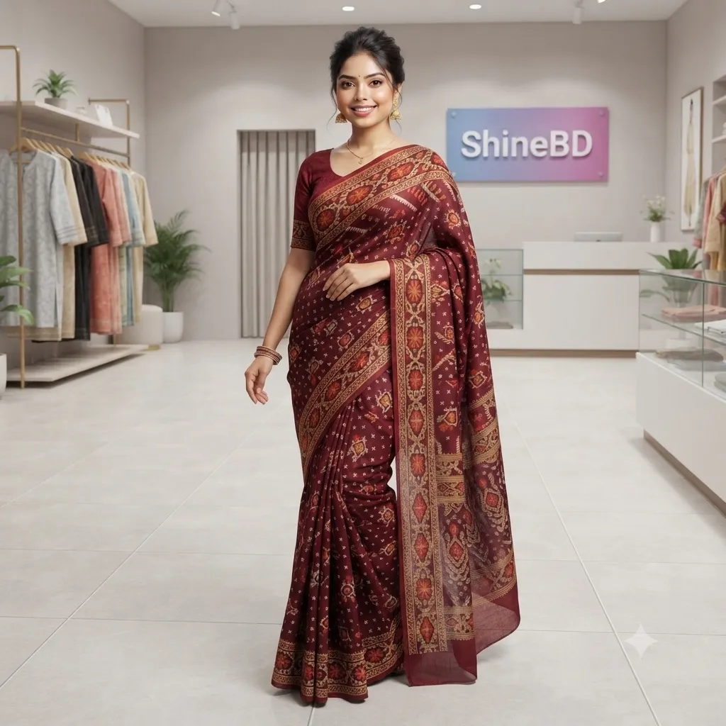 Virul Jamdani Saree with Blause pcs