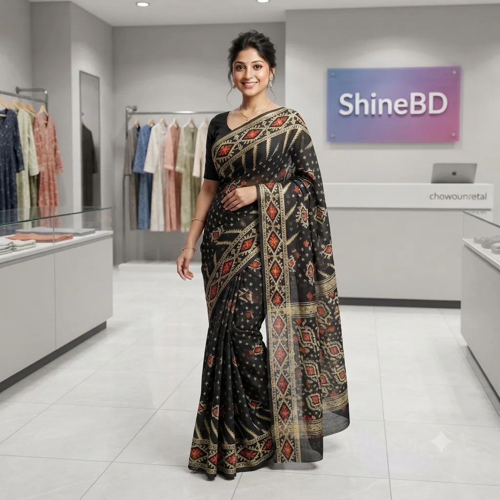 Virul Jamdani Saree with Blause pcs