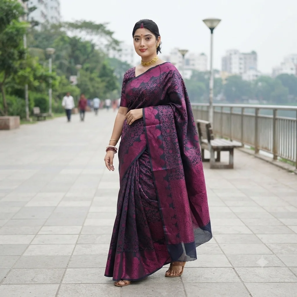 Royal Benaroshi Katan Saree